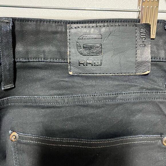 G-Star Revend Skinny Black Waxed Jeans Mens Sz 32/32 - Picture 10 of 10